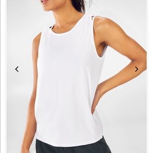 NEW! Fabletics Active Twist Shoulder Tank, White
